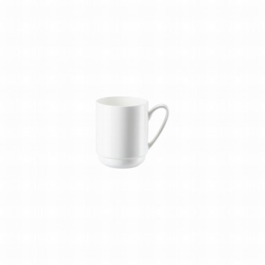 Hrnček s uškom Jade 7,5 cm Bone China biely
