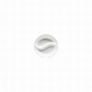 Miska okrúhla delená Jade 10 cm Bone China biela