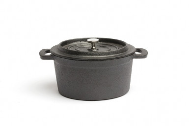 Kastról + pokrievka Ø14cm, výška:11cm, 0,6lt, zliatina hliník, čierna