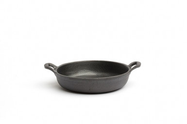 Panvica okrúhla dve rúčky Mini Ø14,5cm, výška:3cm, zliatina hliník, čierna