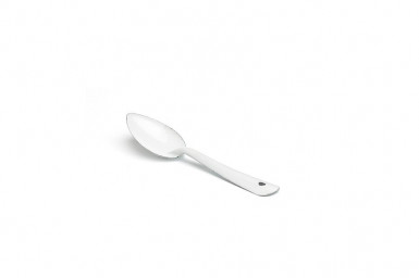 Lyžica 20 cm, smaltované železo, far:biela