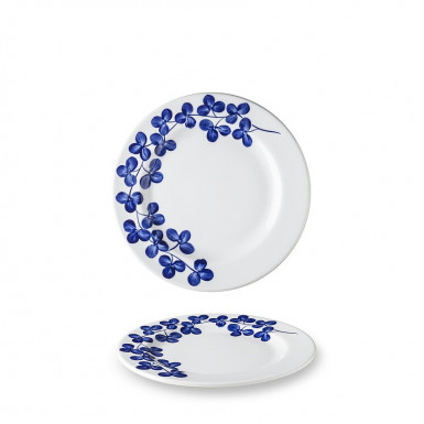 Tanier INDIGO CLOVER 19,9 cm plytký modrý dekor X8850