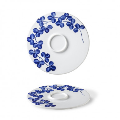 Podšálka INDIGO CLOVER 14,1 cm, farba modrá dekor X8850