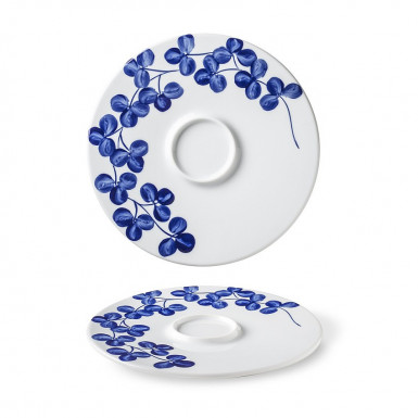 Podšálka INDIGO CLOVER 17,3 cm, farba modrá dekor X8850
