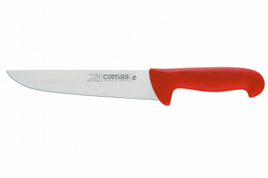 Nôž mäsiarsky GRAFIT 18 cm, farba červená rúčka plast