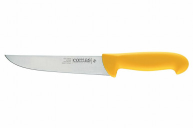 Nôž mäsiarsky GRAFIT 18 cm, farba žltá rúčka plast