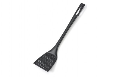 Lopatka obracačka dierovaná 51 cm čierna nylon do 220 ºC