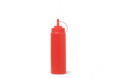 Fľaša-dávkovač-biberon, Ø 7 cm, výška:26 cm, 0,72lt polypropylén, červená