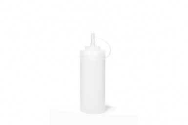 Fľaša-dávkovač-biberon, Ø 6,5 cm, výška:22 cm, 0,36lt polypropylén, transparentná