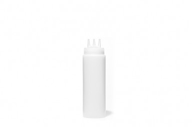 Fľaša-dávkovač-biberon, 3 dýzy, Ø 7 cm, výška:24,5 cm, 0,72lt polypropylén, transparentná