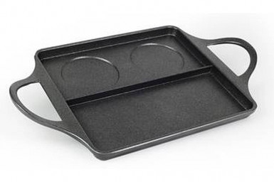 Platňa Risoli grilovanie Burger 30x22,5 cm, v:3 cm TeFlon Platinum+, mat:hliníková zliatina hrúbka 6 mm