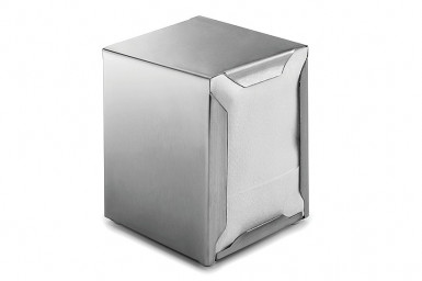 Servítnik 10x10 cm, výška:13 cm nerez, vysoký lesk