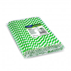 Slamka papierová Špirála zelená `JUMBO` Ø8mm x 25cm [100 ks]