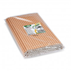 Slamka papierová kraft `JUMBO` Ø8mm x 28cm [100 ks]