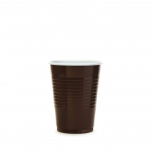 Kávový pohár hnedo-biely 0,18 l (PP) [15 ks]