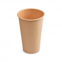 Papierový pohár kraft Ø90mm 510ml `XL: 0,4L/16oz` [50 ks]