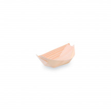 Fingerfood miska drevená, lodička 9 x 6 cm [100 ks]