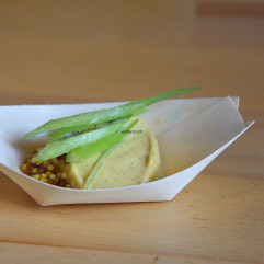 Fingerfood miska (drevená FSC 100%) lodička 9 x 6 cm [100 ks]