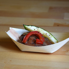 Fingerfood miska (drevená FSC 100%) lodička 11 x 7 cm [100 ks]