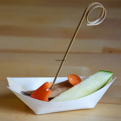 Fingerfood miska (drevená FSC 100%) lodička 13 x 8 cm [100 ks]