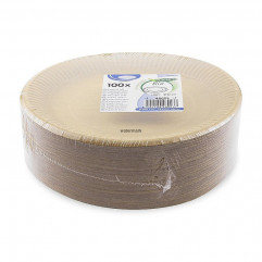 Papierový tanier (FSC Mix) nepremastiteľný kraft Ø23cm [100 ks]