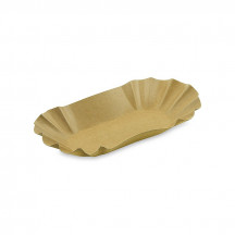 Papierová miska nepremastiteľná oválna kraft 17,5 x 10,5 x 3 cm [250 ks]