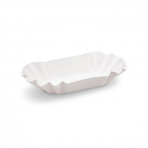 Papierová miska nepremastiteľná oválna biela 17,5 x 10,5 x 3 cm [250 ks]