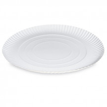 Papierový tanier (PAP-Recy) hlboký biely Ø34cm [50 ks]