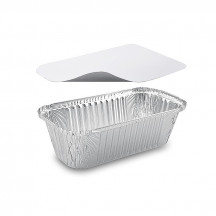 Miska (ALU) hranatá 252 x 132 x 70 mm 1500ml + viečko [5 sád]