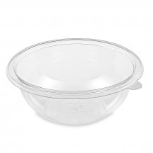 Šalátová miska (rPET) PREMIUM priehľadná Ø199mm 1000ml [50 ks]