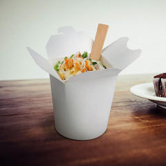 Food box Asia (PAP/PE) biely 500ml/16oz [50 ks]