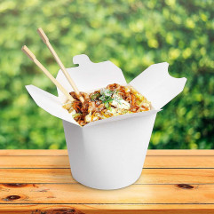Food box Asia (PAP/PE) biely 750ml/26oz [50 ks]