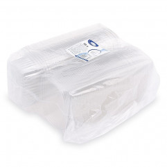 Miska (rPET) s viečkom oválna priehľadná 375ml [50 ks]