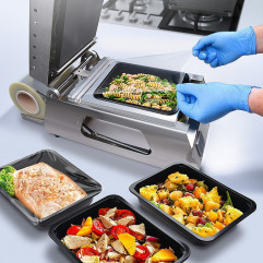Menu misa (PP) nedelená čierna 227 x 178 x 40 mm 1100ml [50 ks]