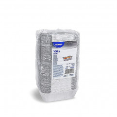 Miska (ALU) hranatá 130 x 103 x 43 mm 250ml [100 ks]