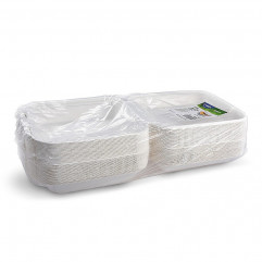 Menu box (cukrová trstina) nedelený 222 x 200 x 67 mm 1100ml [50 ks]