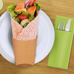 Kapsa na wrap (PAP FSC Mix) nepremastiteľná kraft 75 x 39 x 100 mm [50 ks]