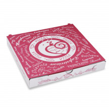 Krabica na pizzu z vlnitej lepenky 24 x 24 x 3 cm [100 ks]