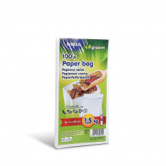 Papierové vrecko (FSC Mix) s bočným skladom biele 14+7 x 29 cm`1,5kg` [100 ks]