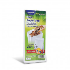 Papierové vrecko (FSC Mix) s bočným skladom biele 14+7 x 32 cm `2kg` [100 ks]
