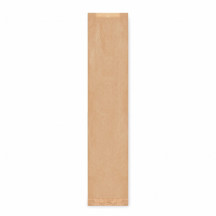 Papierové vrecko s bočným skladom hnedé 12+5 x 59 cm `Baguette` [1000 ks]