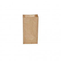 Papierové vrecko s bočným skladom hnedé 12+5 x 24 cm `1kg` [500 ks]