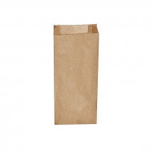 Papierové vrecko s bočným skladom hnedé 14+7 x 32 cm `2kg` [500 ks]