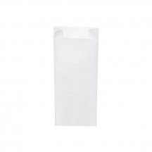 Papierové vrecko s bočným skladom biele 14+7 x 32 cm `2kg` [1000 ks]