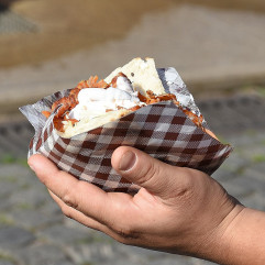 Papierové vrecko Karo 19 x 14 cm na burger/kebap [500 ks]