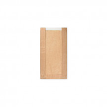 Papierové vrecko (PAP/PP) s okienkom 15+6 x 29 cm [1000 ks]