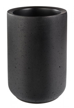 Chladič ELEMENT BLACK víno vonkajší Ø12cm, výška:19cm, vnútro Ø10cm betón, farba čierna