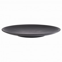 Tanier NERO Ø 33 cm, výška: 3,5 cm, melamin, farba čierna