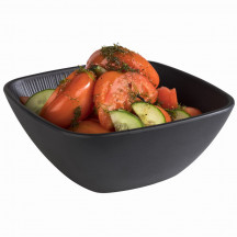 Miska NERO 19,5 x 19,5 cm, výška: 8 cm, 1,5 l melamin, farba čierna