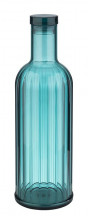 Fľaša STRIPES Ø9cm, výška:28,5cm, 1lt MS, silikon, farba tyrkys